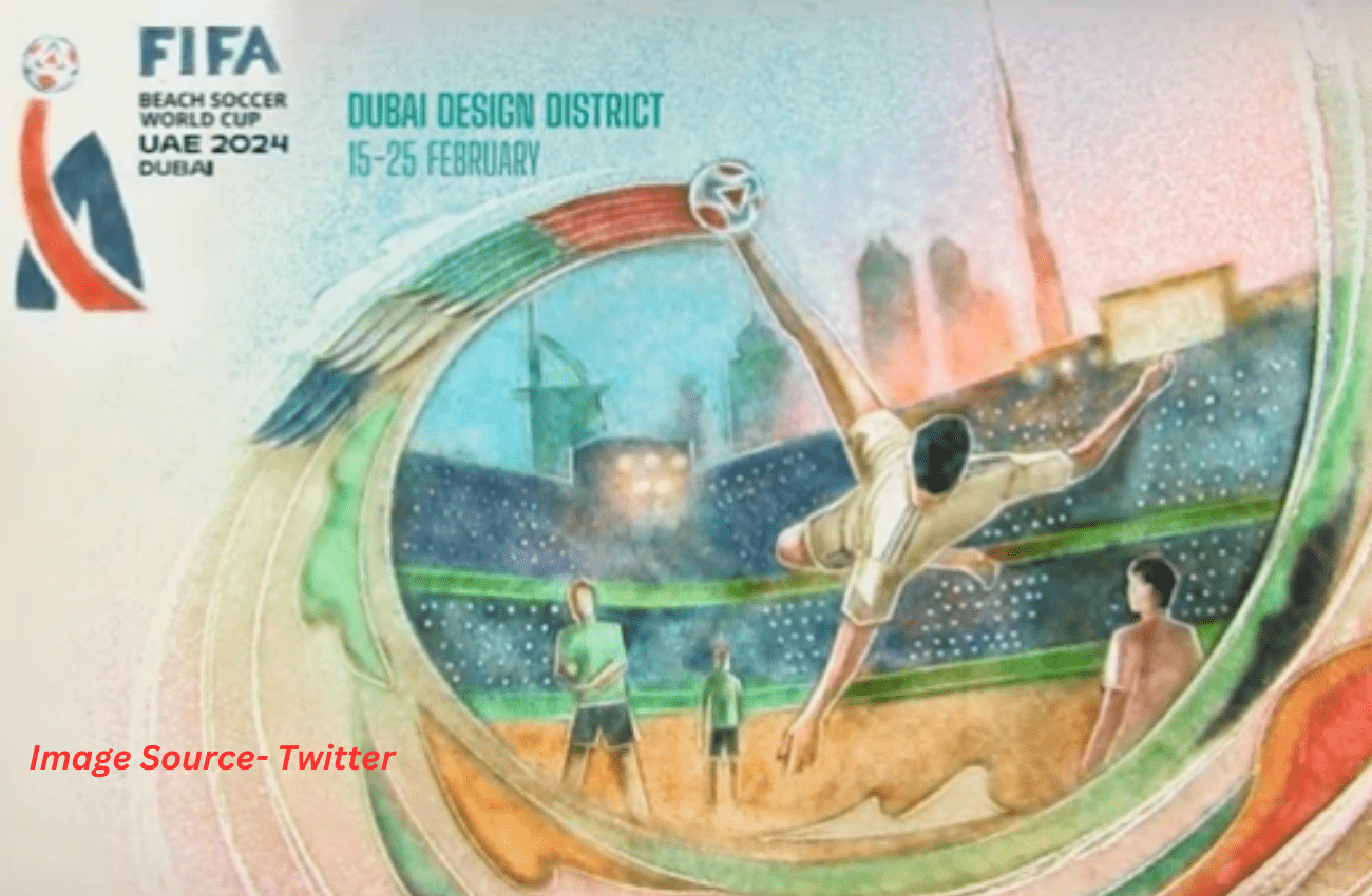 Poster for FIFA Beach Soccer World Cup UAE 2024 in Dubai